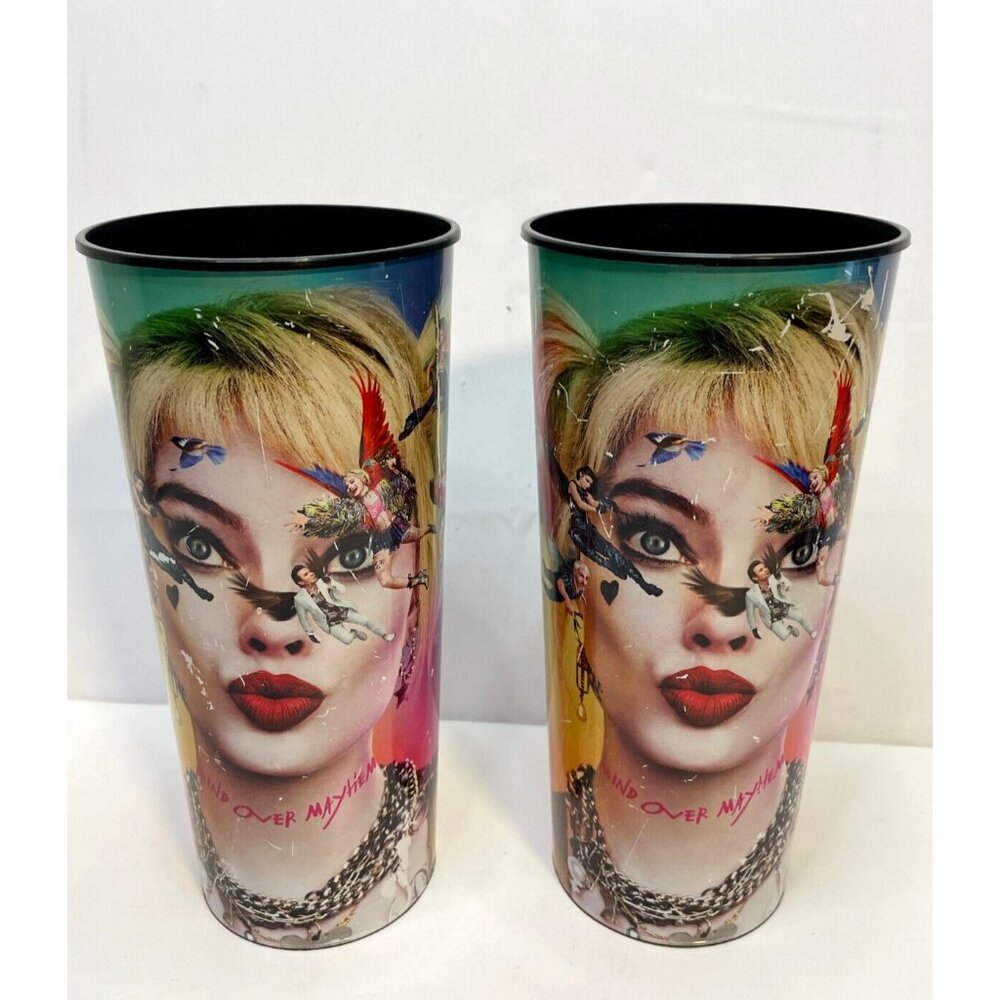 DC Comics Harley Quinn Birds of Prey plastic cup 44oz set of 2